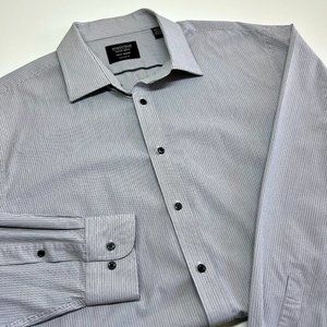 Nordstrom Tech Smart Traditional Fit Dress Shirt in Gray & Black Plaid, 16.5